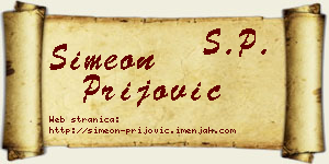Simeon Prijović vizit kartica